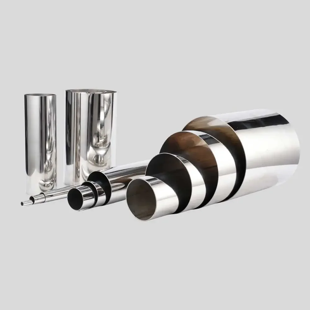 Polished stainless steel tubing and appliance metal components