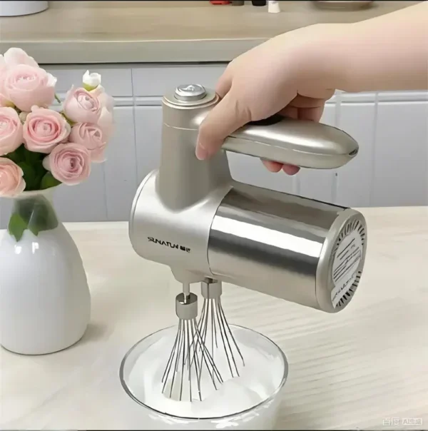 Handheld appliance with a stainless steel metal housing