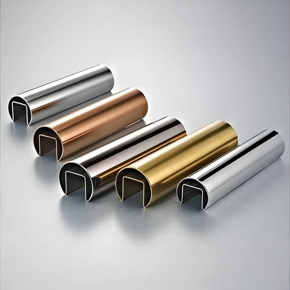 Colored U-shaped stainless steel tubes