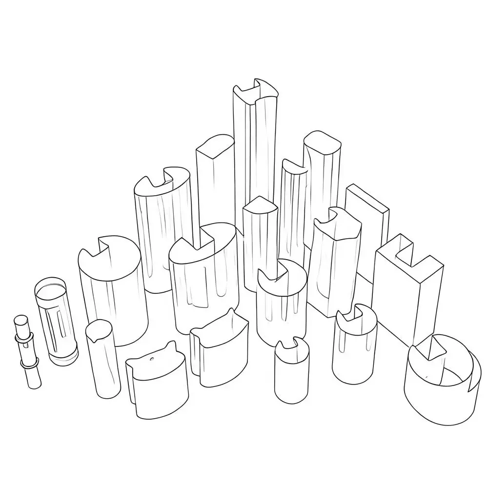 Special stainless steel tube cross-section drawing