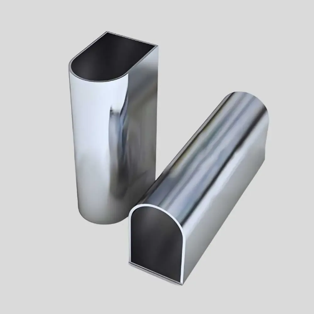 Display frames and retail fixtures made with special shaped stainless steel tubes