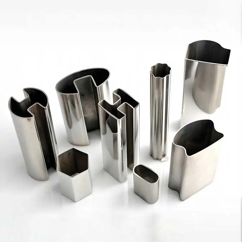 Collection of polished special-shaped stainless tube profiles — Custom Oval & Special Shaped Stainless Steel Tubes for Manufacturing