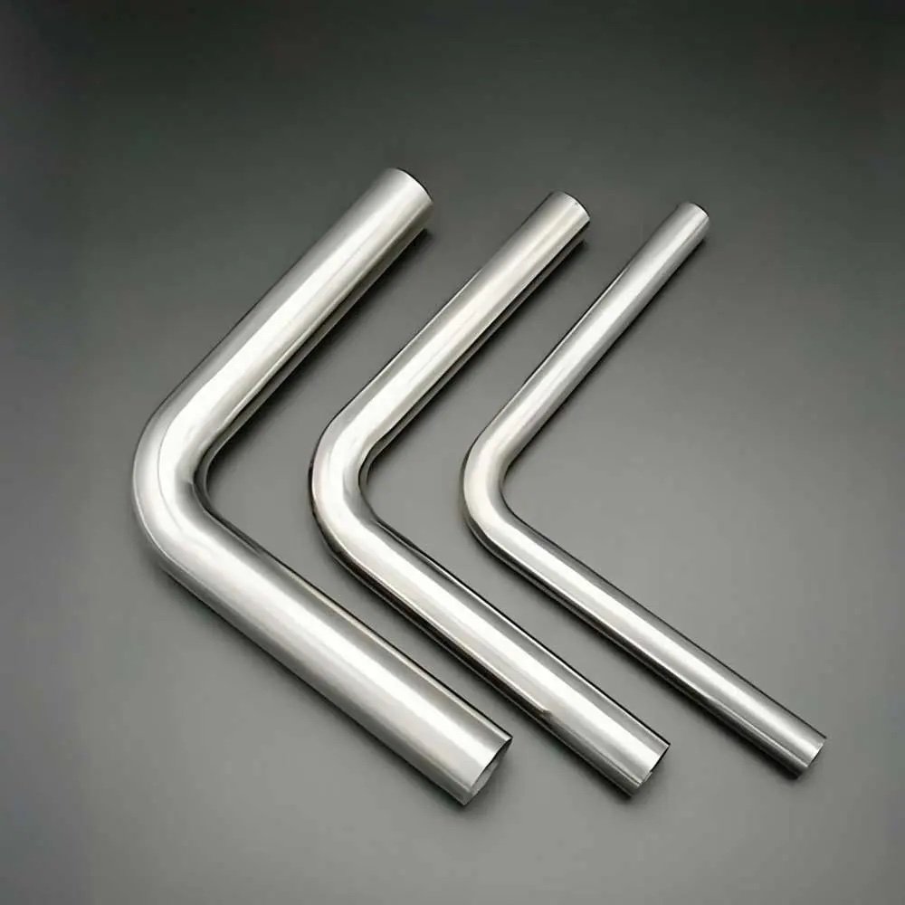 Three polished bent round stainless tubes — Stainless Steel Tubes for Furniture & Metal Products