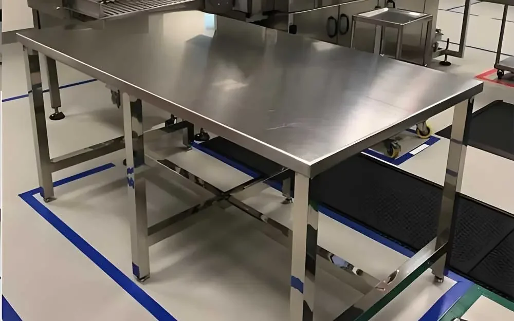 Heavy duty stainless steel square tube workstation