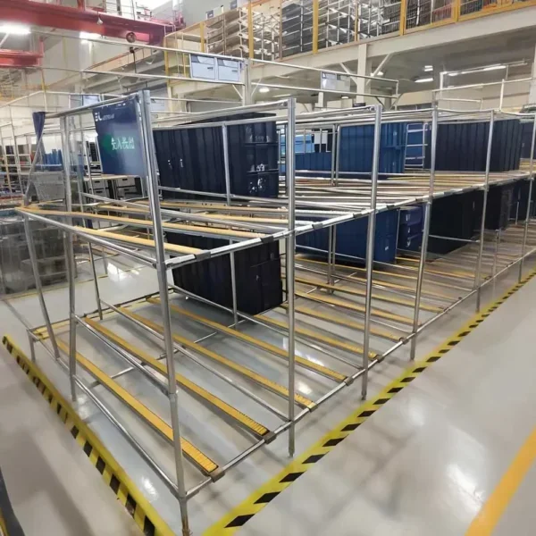 Stainless steel cleanroom workstation frame