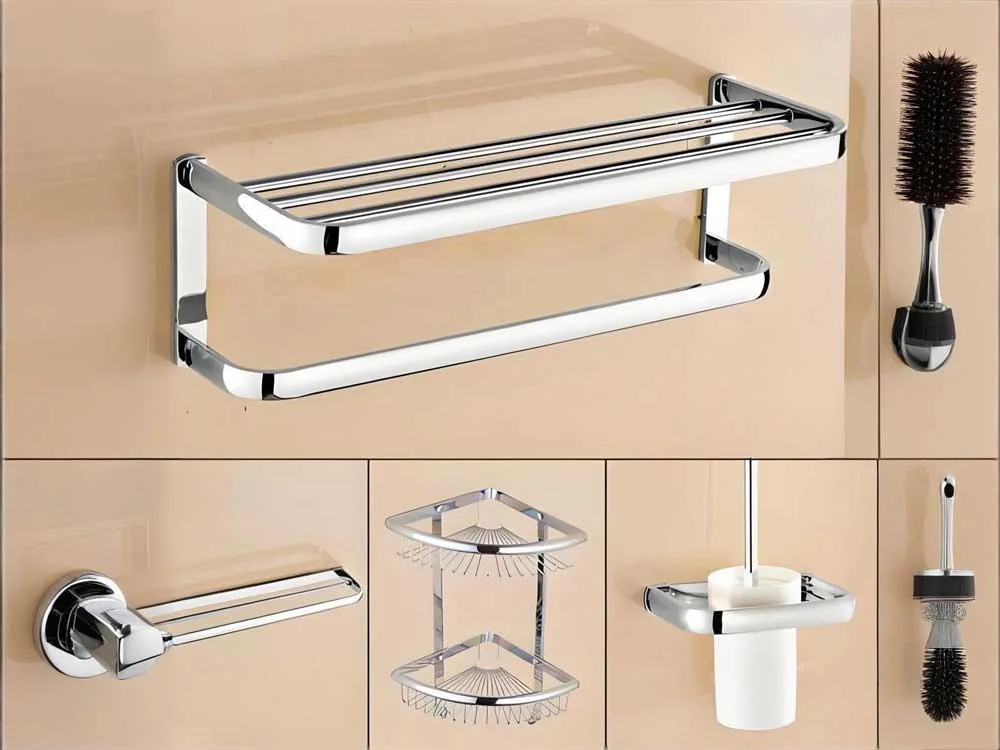 Stainless steel tube bathroom towel rack
