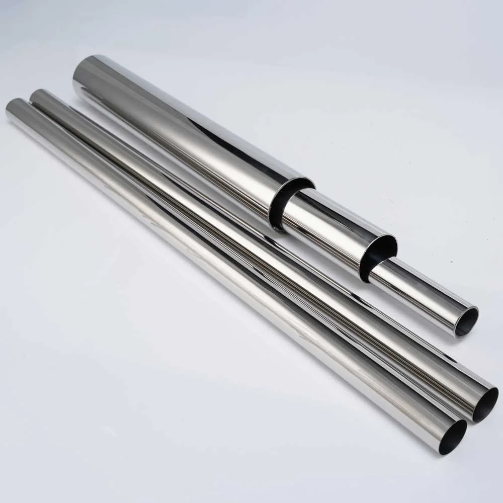 Telescopic stainless steel tubes for shower columns